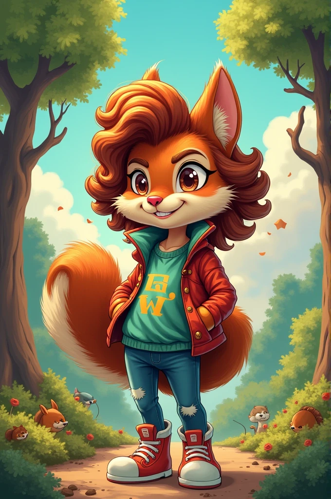Combine Monica from Monica&#39;s Gang with a squirrel and create a character 
