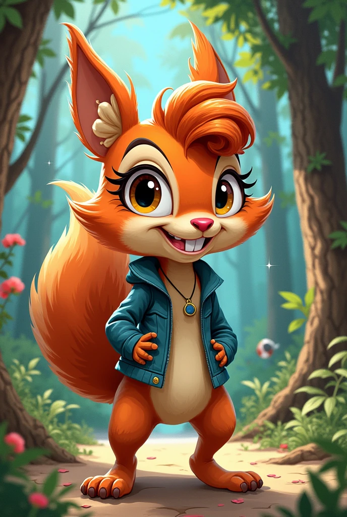 Combine Monica from Monica&#39;s Gang with a squirrel and create a character 