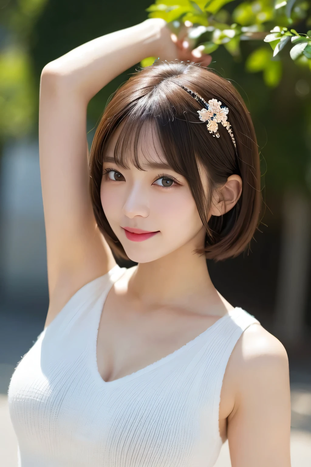 masterpiece, 4k, Bokeh, beautiful face, (multiple girls:1.4), Harem, group photo, Cat ear, medium bob hair, Pink , looking at the viewer, cherry blossoms, Upper body shot,
