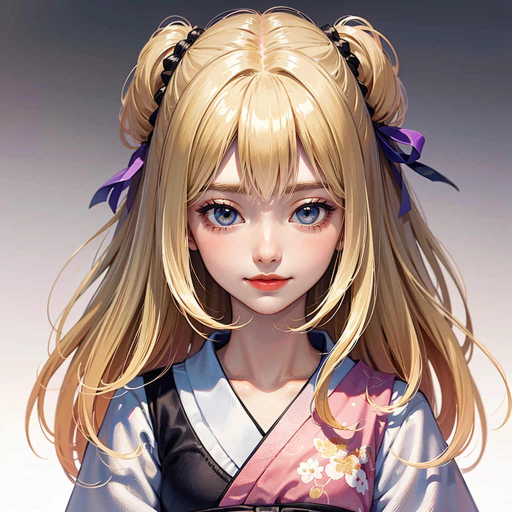 blush a little and smile, (Highest qualityのmasterpiece:1.2) Delicate illustrations, Very detailed, /Beautiful Japanese Women、1 person,Very cute and slim、Great style 、((8k images、super high quality))、Very delicate face, Skin and Hair、Red lipstick、Long Hair、straggling hair,(((((Gradient Hair、blonde))))),Very cute Japanese cut face、Eyes and nose are clearly visible、Kind eyes, one person's, Stay \(Honkai: Star Rail\), hairpin, maid, maid headdress, maid apron, Put coffee on the tray, Lace-trimmed legwear, Cafe, , View Audience, smile, (Very detailedな CG Unity 8k 壁紙,masterpiece, Highest quality, Very detailed, Beautiful details:1.2, Big Breasts)Full Body Shot