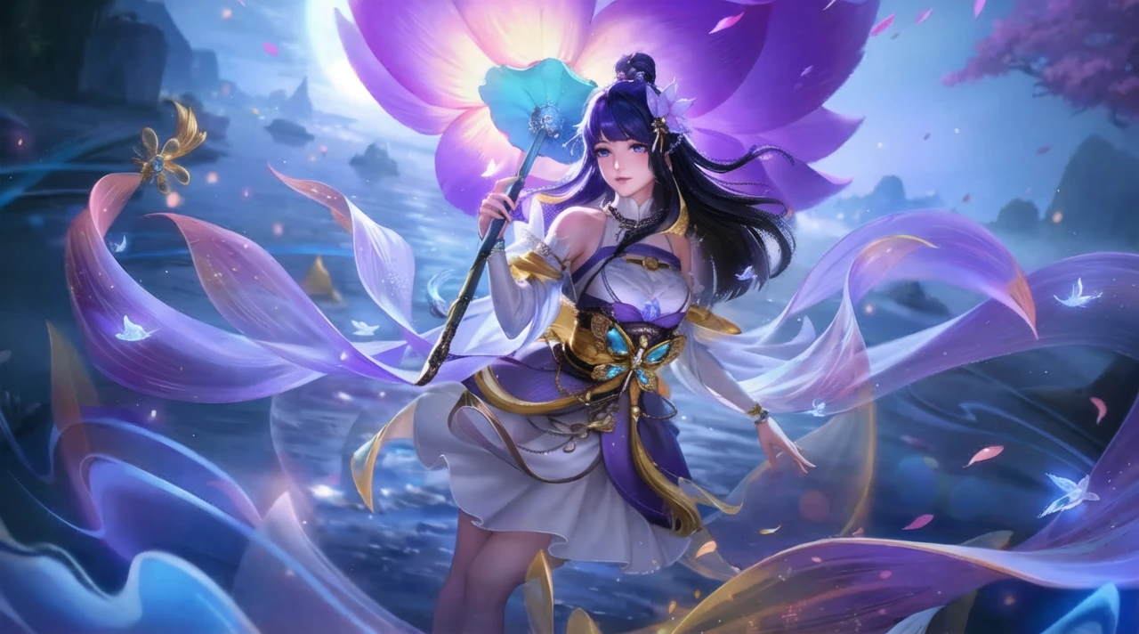 (masterpiece), highest quality, girl, alone, (trench jack)、kilt skirt、
a extremely delicate and beautiful girl, perfect details, super detailed illustrations, Close-up of girl, girls front, close up shot, head tilt, handsome figure, very long hair, Short wavy fine hair, asymmetrical bangs, eyes visible through hair, light silver hair, beautiful fine hair, Happy, delicate eyelashes, light blue eyes, with blue ornaments, blue hair ornament, earrings, wallpaper 8k CG, hyper quality, very detailed,nature, flower、{{{{small breasts}}}}、highlight