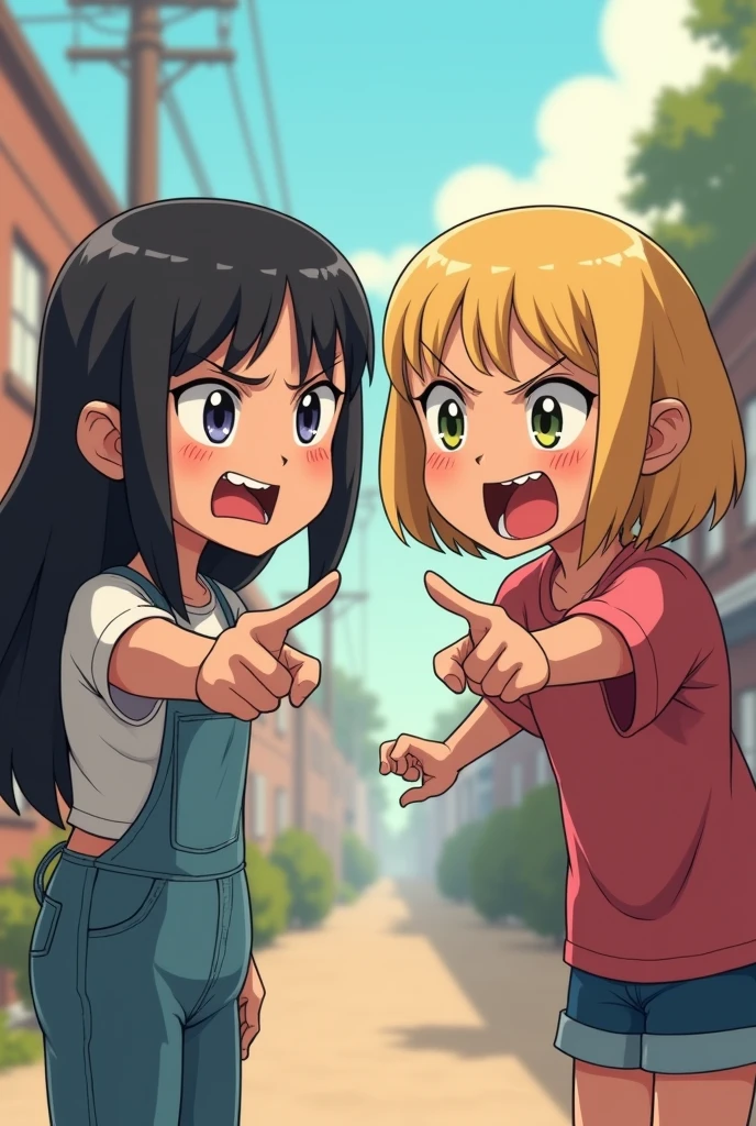 2 kids (girl) bully pointing at me