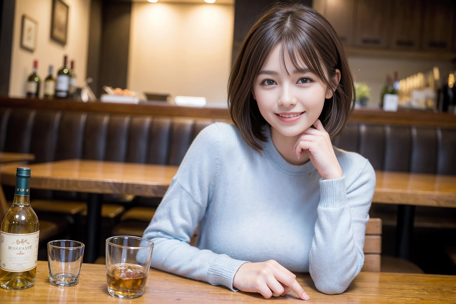 ((Highest quality、8k、masterpiece:1.3))、slimカップル、modelカップル、(Realistic, Intricate details:1.2), full-course dinner、Whiskey bottle and glass on table、Single Malt、scotch、Rocks glass、Shot Glass、on the rocks、Scotland、Amazing view of the sunset sky and clouds、A bright smile、The wonderfulness of smile、 Beautiful Face, blue eyes, The light shines on your face, blush, short hair,Bright Face、 (Age 37), 3,Two beauties、Brown Hair、Shortcuts、Long sleeve shirt、dress、Beautiful woman 1, (slimな顔), (The body is slim), (Brown Hair), (Shortcuts), cheeks turn a little red,Attractive beauty、restaurant, In a prominent place (From the waist up) Nova Frog Style, actress, model, Upper Body, White wine, slim, smile, (smile: 1.15), Beautiful fine grain, Depth f/2,saturation, High Contrast, Strong light and shadow,Moist Body:1.5、3D texture、Delicate eyes、Brown Hair、The hair is very shiny、