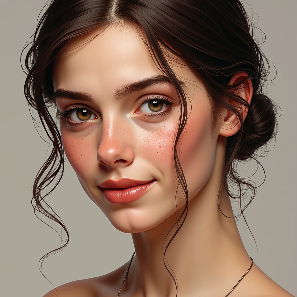 1, a young Hermione Granger, beautiful detailed eyes, beautiful detailed lips, extremely detailed eyes and face, long eyelashes, photorealistic, 8k, hyperrealistic, realistic lighting, dramatic lighting, warm color tones, cinematic, highly detailed, intricate details, masterpiece, professional quality, award winning, hair bun, bangs, full body view, skinny, short in height, exposed figure, holding a white towel, standing in front of a shower, wet hair, wet skin, freckles, flat chest, super high detail, super high quality, hot, open legs, shy smile