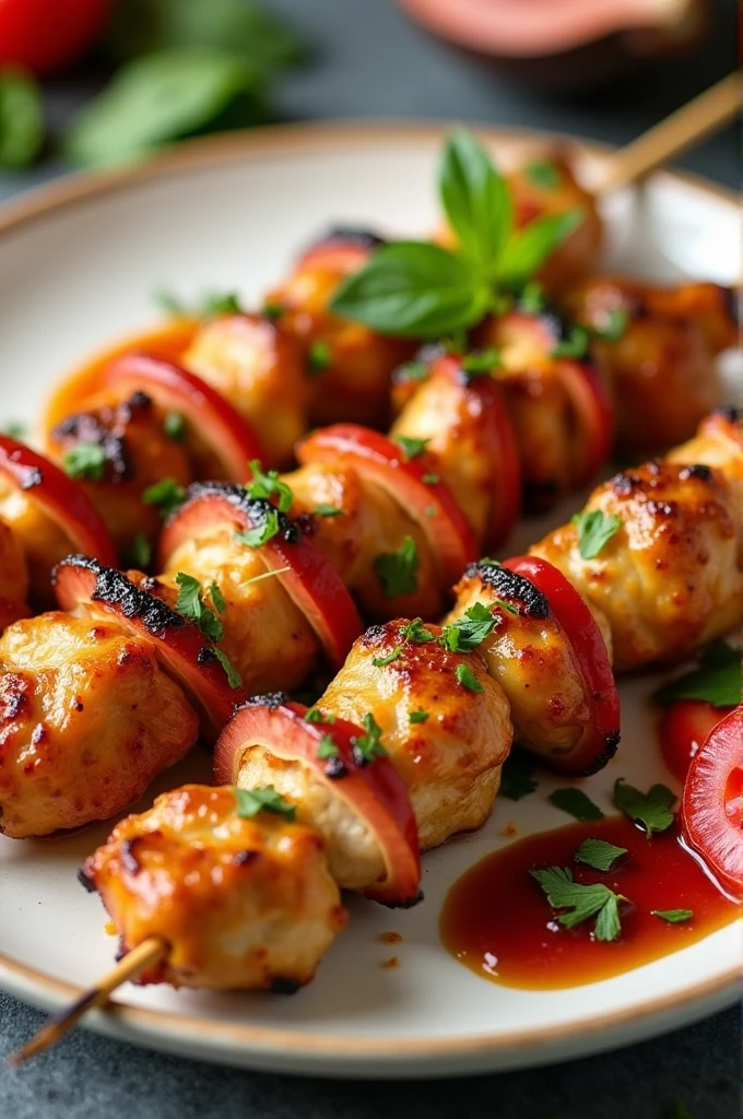 Make a tasty chicken kabab image