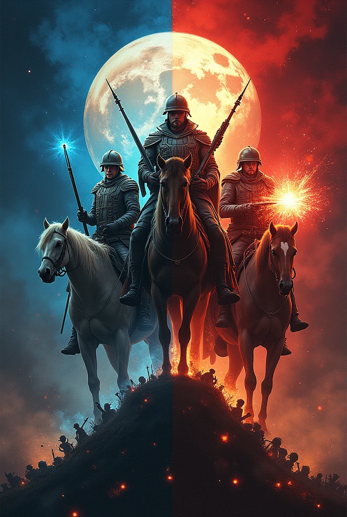 Design a countries flag it's known for supreme powerful soldiers, wizards and witches, advanced technology, advanced weapon, different kind of magics, healthy economics, diversity, innovation, and cultural influence, humour, tradition, and good manners
and a powerful Nation