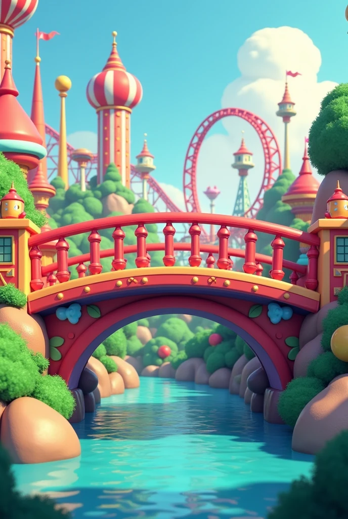 Roblox roller coaster around wonderful chocolate and candy world