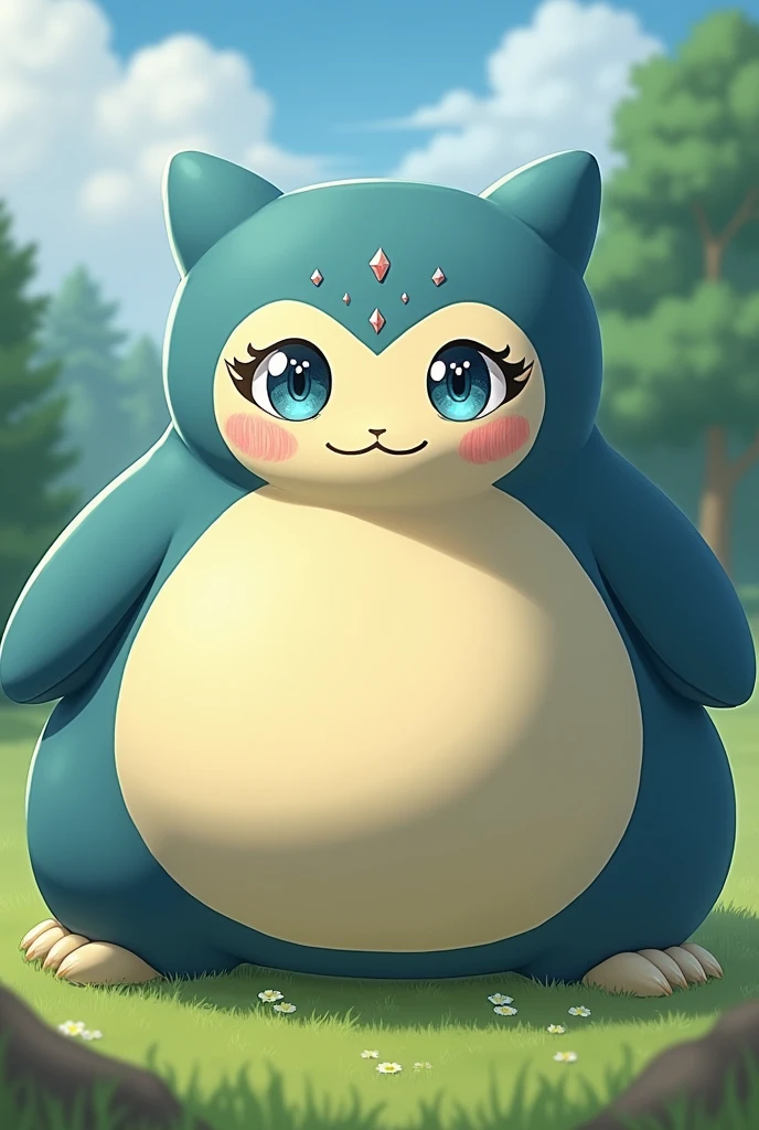 Snorlax with Turkish eyes and diamonds 