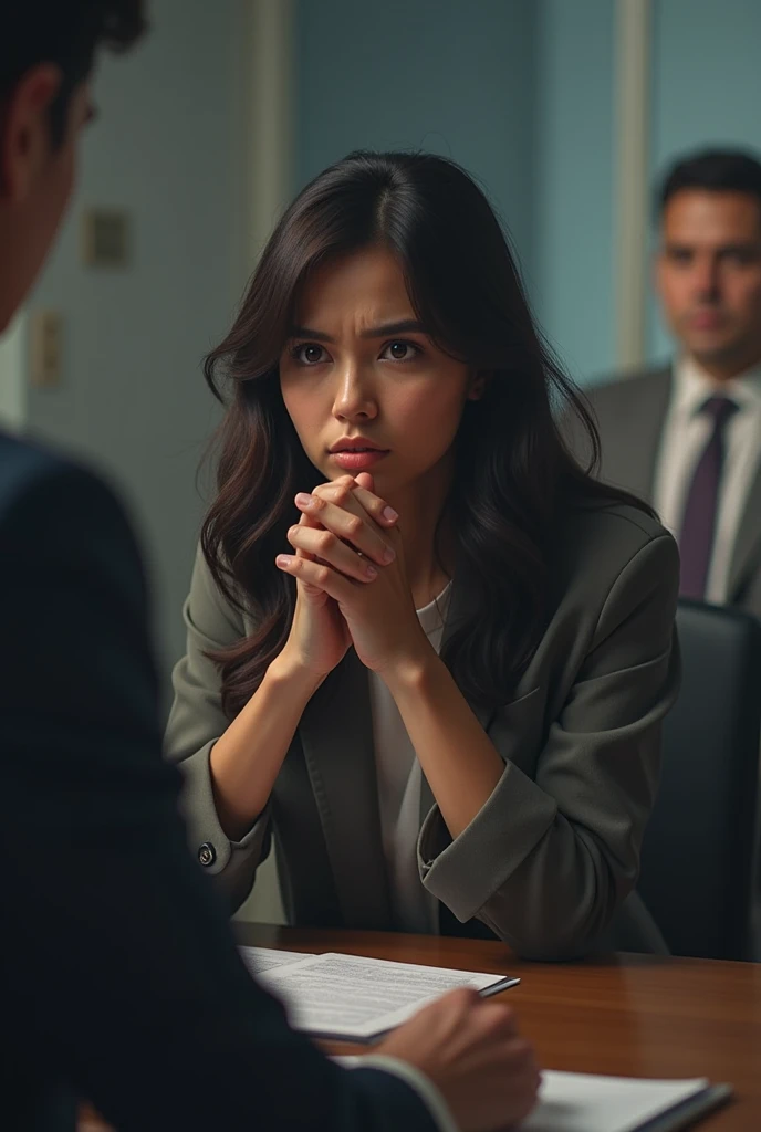 An applicant begging his employer to choose him for the job