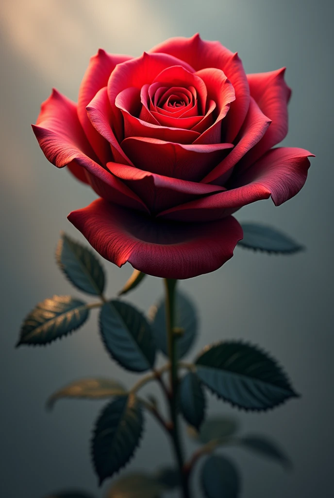 Make an image of a Rose with the letters "D" and "A" hidden in it 