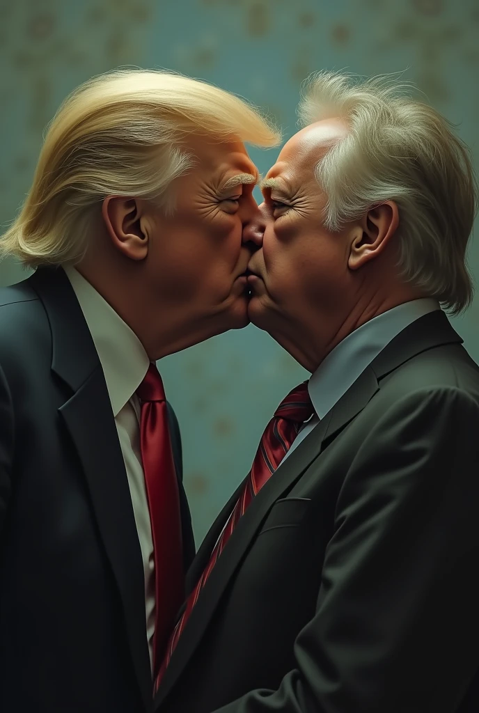 created an image of President Trump kissing another man
