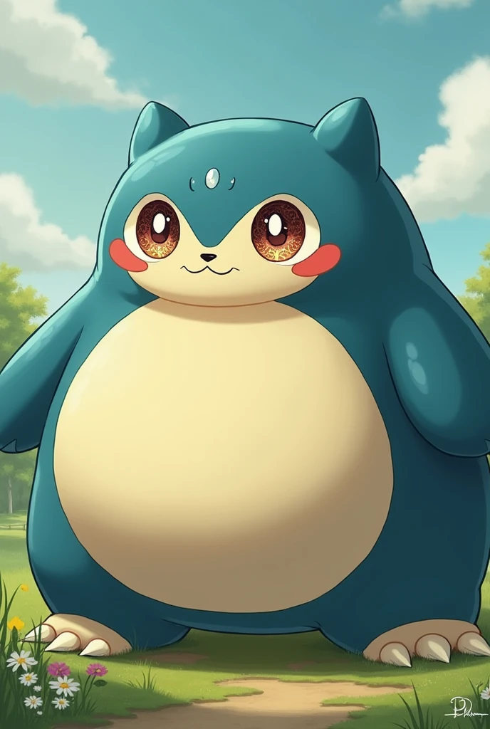 Snorlax with Turkish eyes and diamonds 