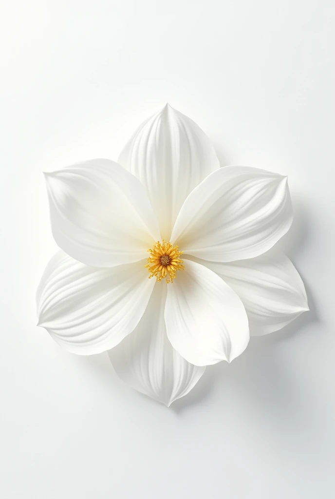 Half flower with white background