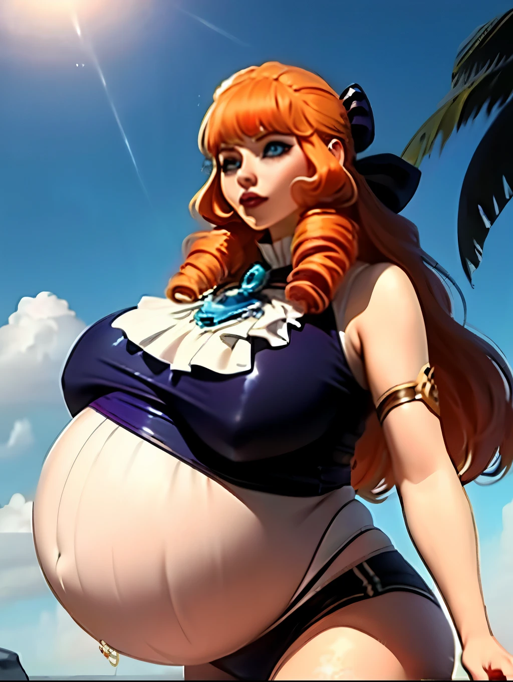 Old orange hair,Big Baby Bump pregnant , Big , nipple, cum,s girl, Big pregnant Belly, Big Pregnant girl, Largest Belly of Pregnant, Huge Pregnancy Belly, blue eyes, huge 9 months Pregnancy Belly, Guinevere from Mobile Legends Bang Bang, green eyes, bikini