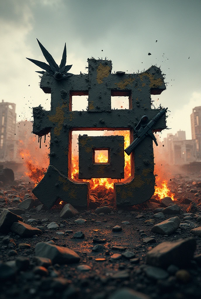 create image of the name "Shi Ai Nu" in  pubg theme designed in each letter 