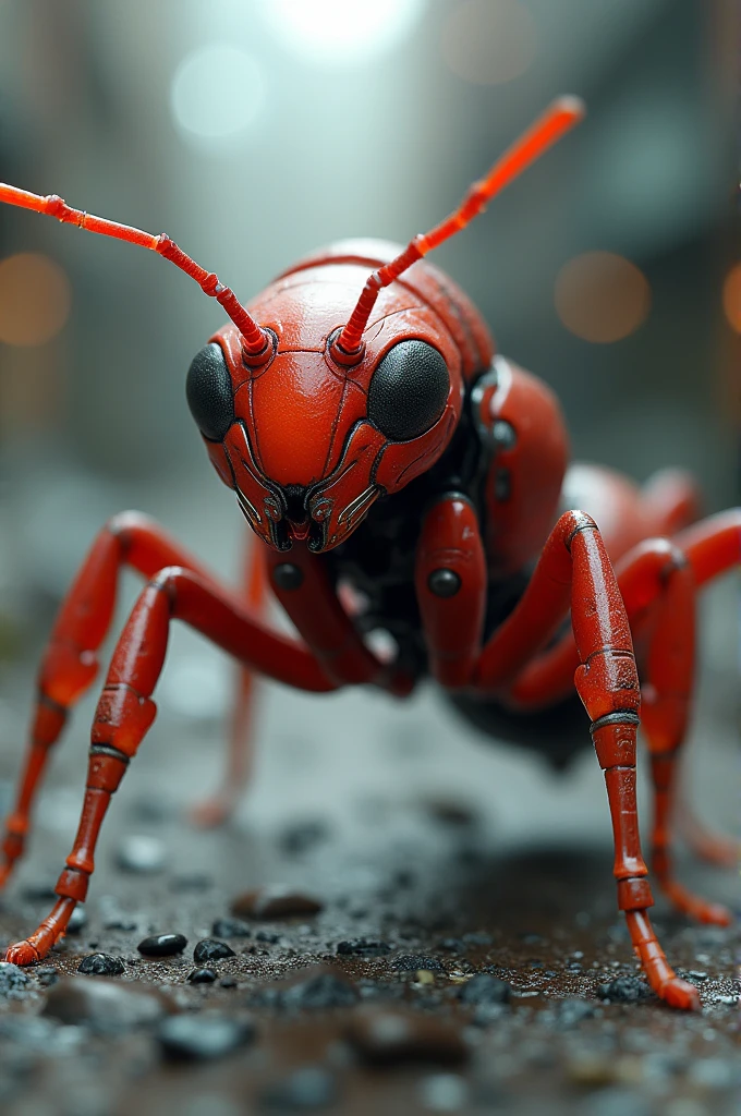 A red ant in iron man suit