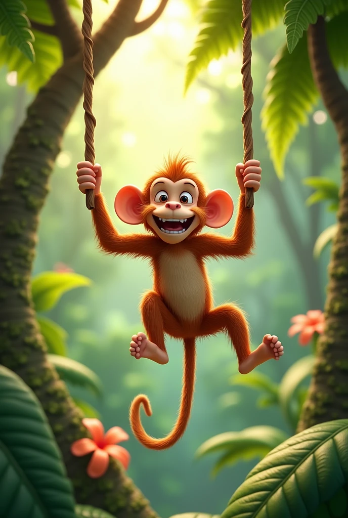 M is for monkey, swinging from trees, For kids video write latter m