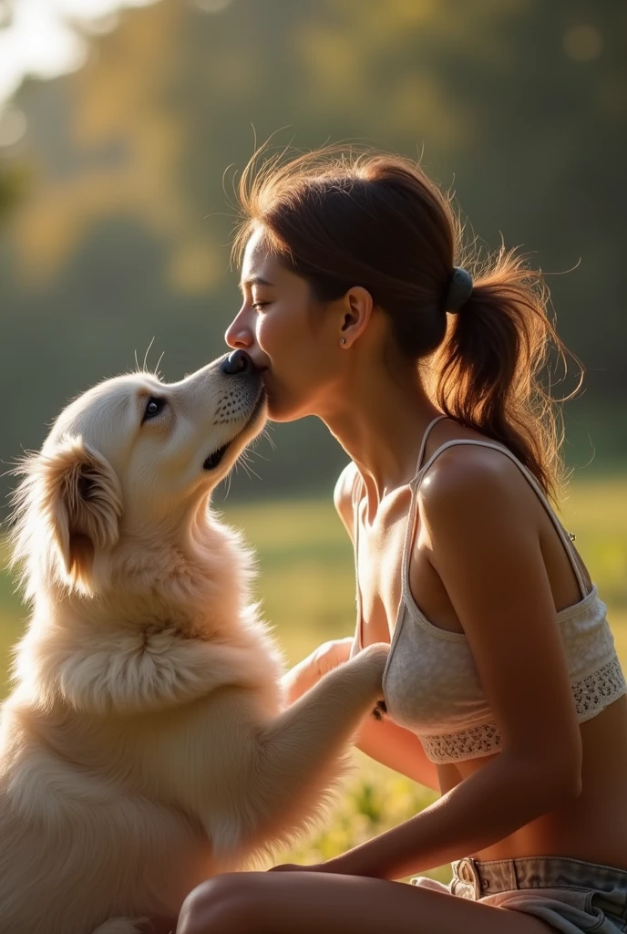 A girl fuck by dog