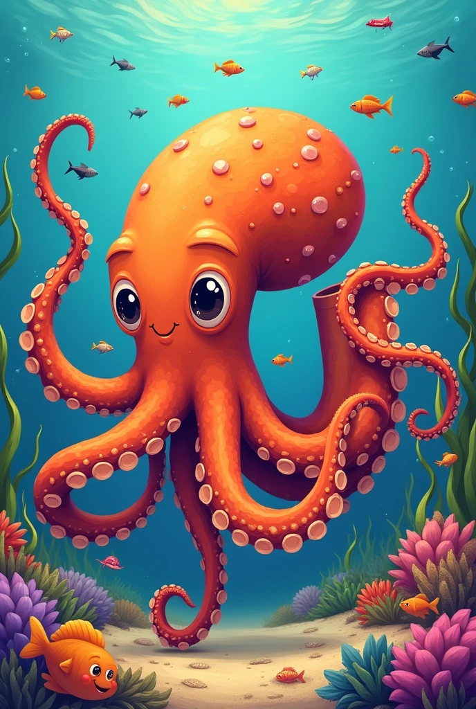O is for octopus, with arms so long, For kids video write latter o