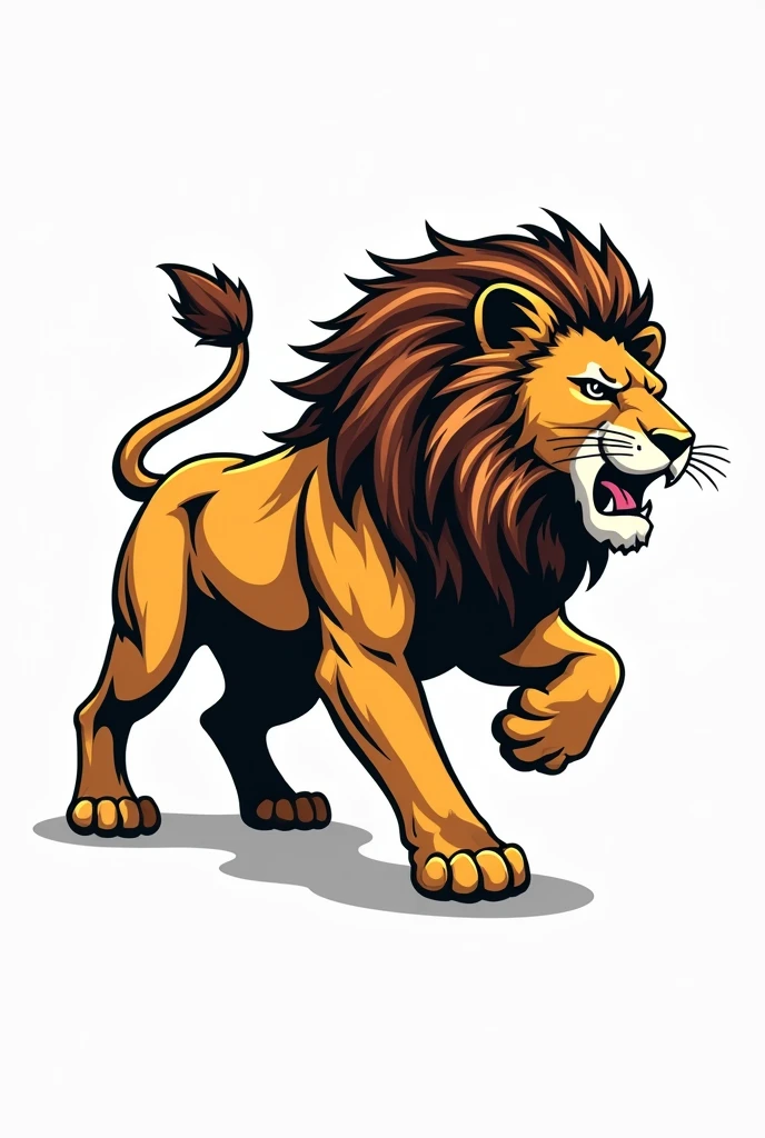 Lion Design:
Pose: The lion should be in a dynamic, cricket-style sideways pose, showcasing strength and movement. The lion’s body should be slightly crouched, with its head turned to the side, emphasizing its powerful stance and alert expression.
Details: The design should include intricate details like the lion's mane flowing naturally, muscular limbs, and a strong, focused gaze. The overall style can be bold and stylized, with clean lines and a sense of motion, making it suitable for apparel like T-shirts or logos.
Color: The design should be in a single color or minimal color palette, allowing it to stand out clearly on a white background. Consider using a contrasting color that complements the lion's fierce and noble character.