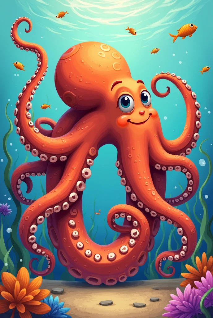 O is for octopus, with arms so long, For kids video write latter o