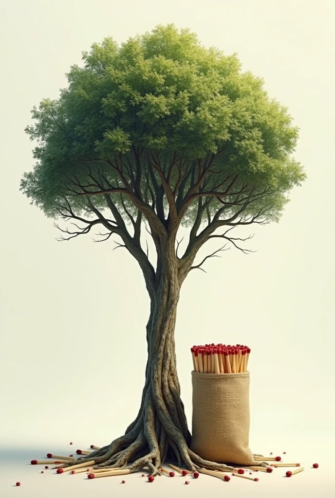 One tree can make millions of matchsticks and one bag can run millions of matchsticks