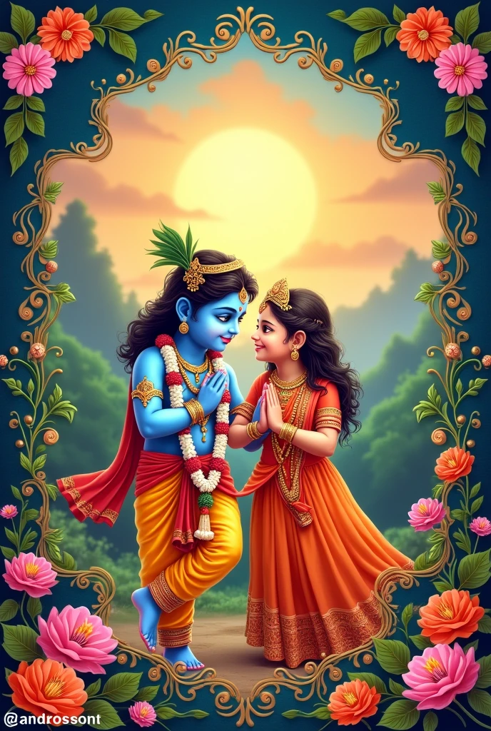 A greetings card for inviting the relatives
Title - happy Janmastmi
Bottom corner - time for celebration 10:00AM