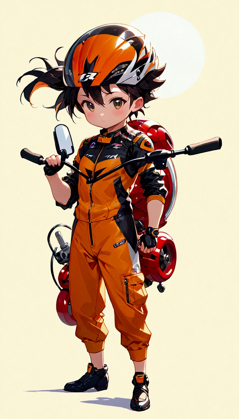 ((Riding on motorcycle))Right facing、Racing Bike