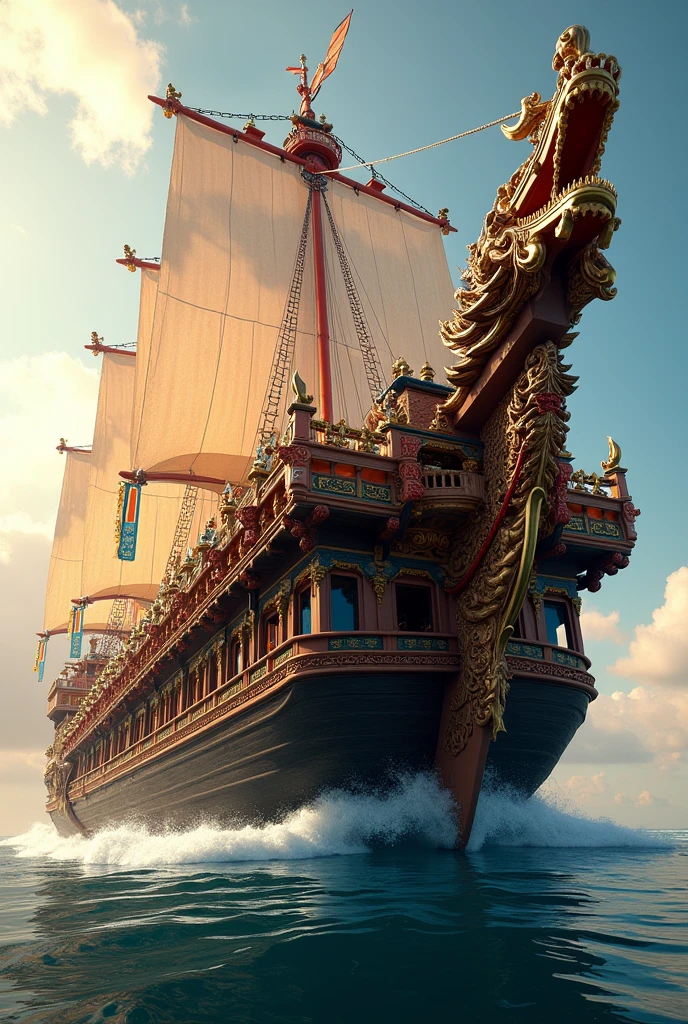 Asian ship front side
