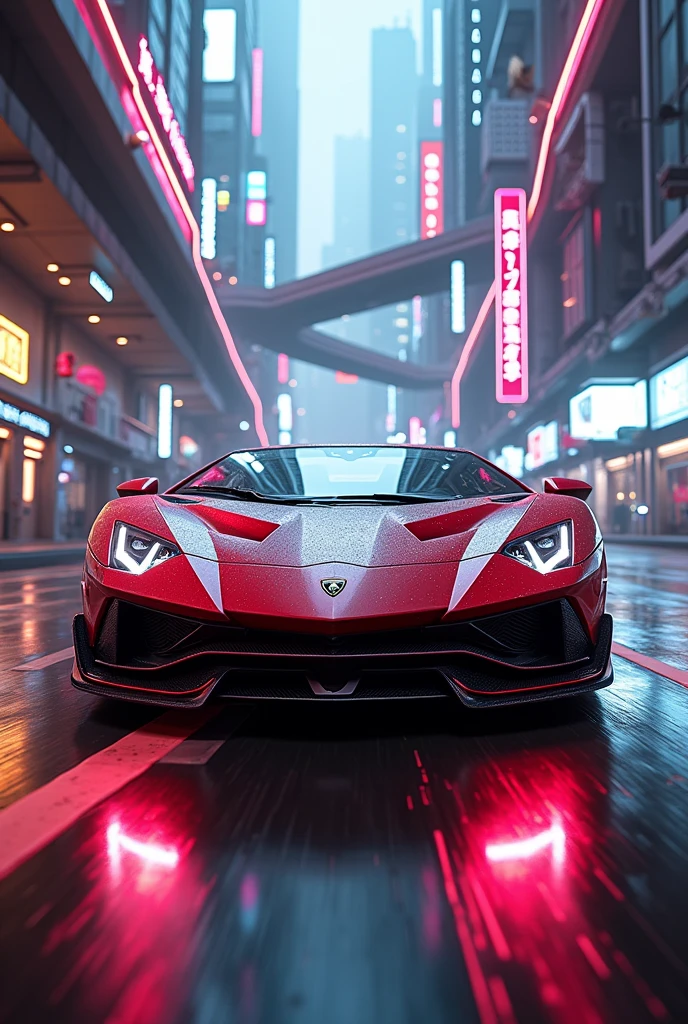 Aventador svj in cyberpunk leon city