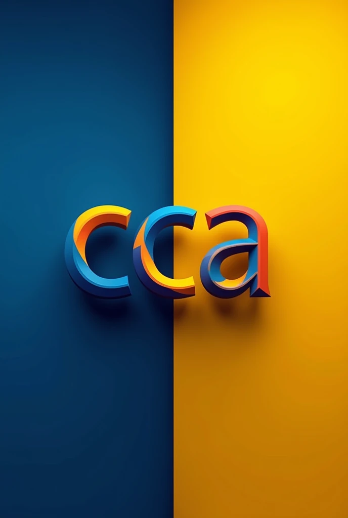 Text Logo "CCA" Color Blue and Yellow related to Communication Arts (Filming, Journalism)