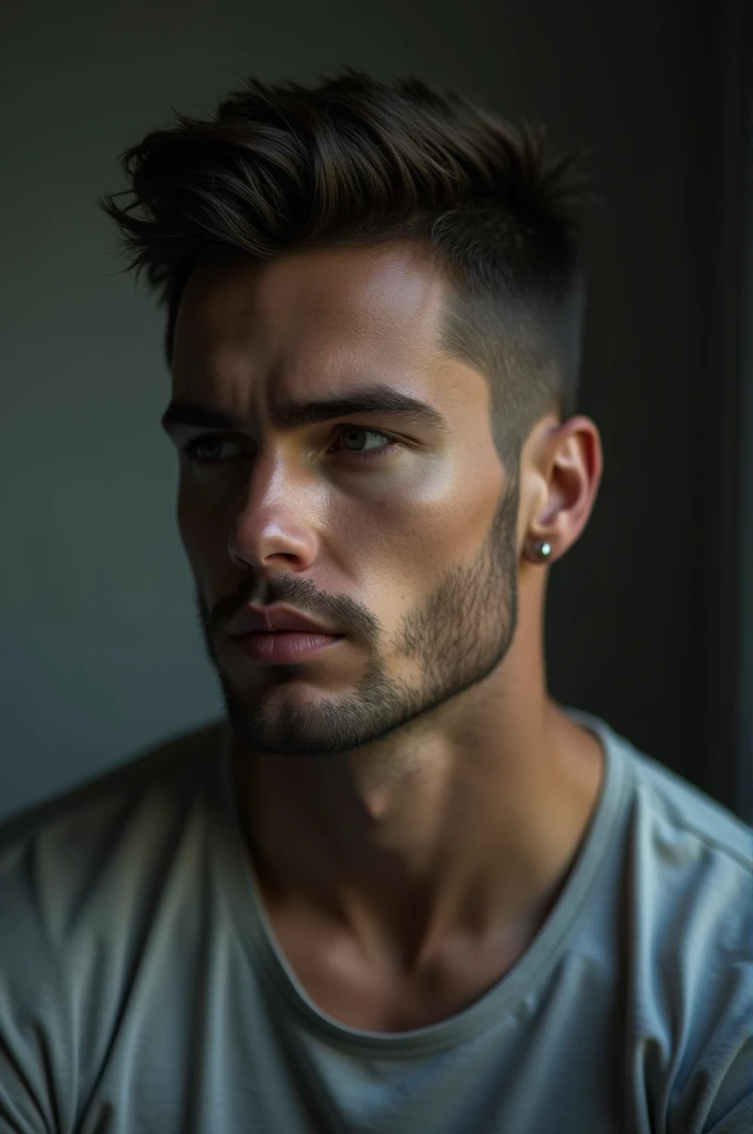 Photo of a handsome young man with a well 