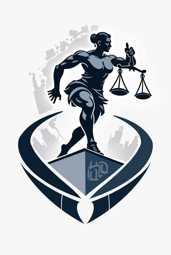 Justice and sport mixed logo