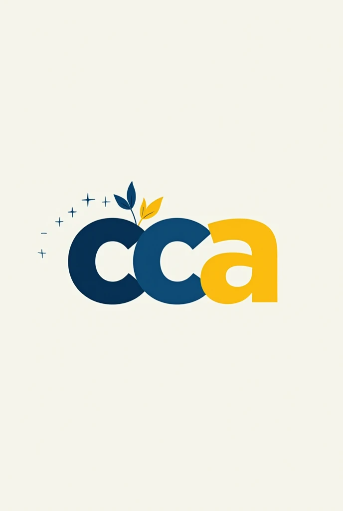 Text Logo "CCA" Color Blue and Yellow related to Communication Arts with elements from Journalism and Film