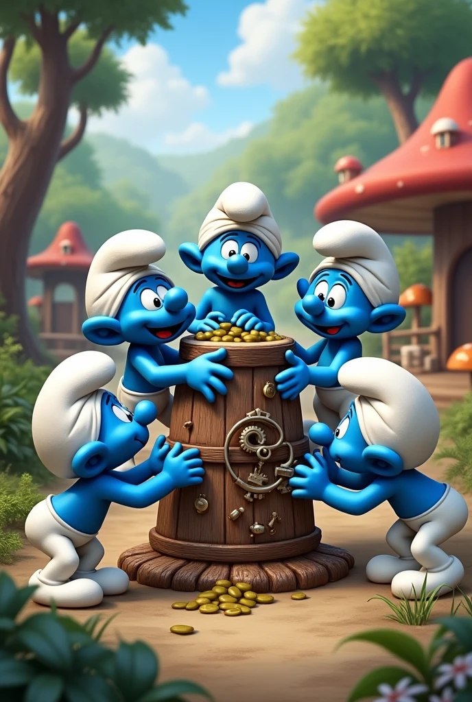 The Smurfs were pumping a pilisos