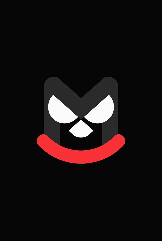 Logo of Instagram of M in white colour capital and in back smile of red colour and screen in black and two eye in shape and back of m