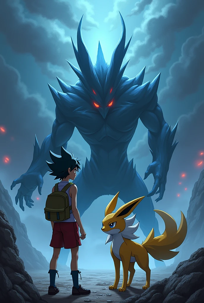 Pokemon series Ash and lucario difficult photo 
