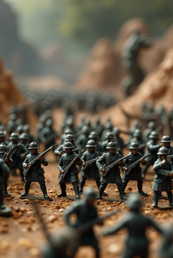 Toy soldiers at war 