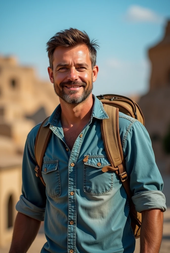 A man show like with playing in travel