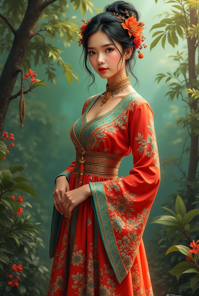 Sesilia Bella Raga Maru 

That's my name, please make my look from my name

I'm girl 22 y.o with 153cm height and from east Indonesia  
Make it full body, and not look like chinesse