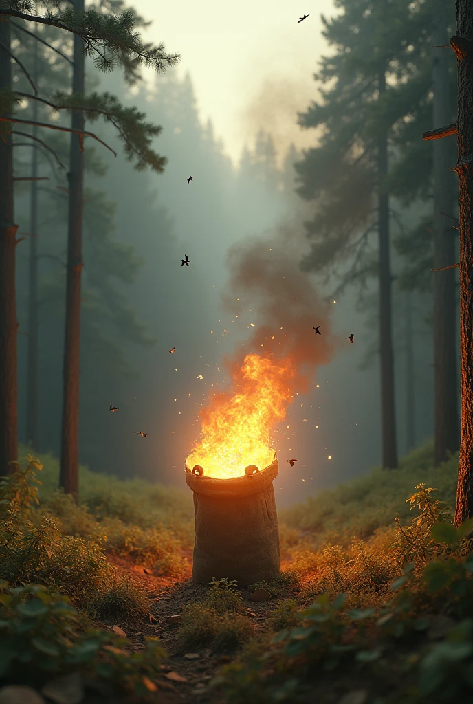 One bag can set fire to millions of trees 