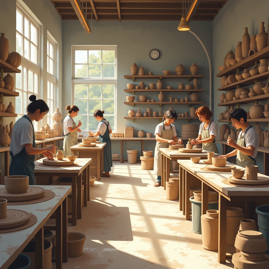 pottery workshop background