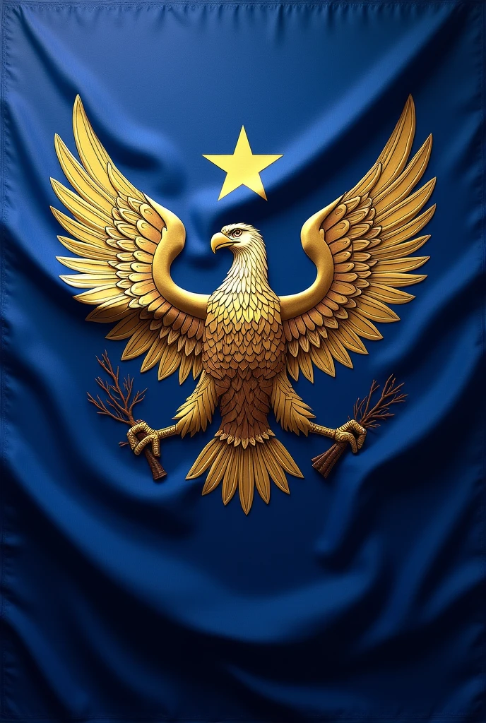 Create a flag that have never been used by any country and that it has a star and eagle 
