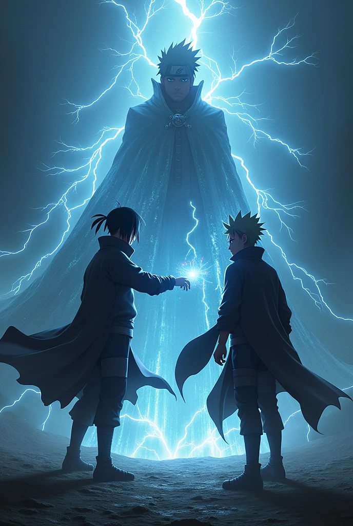 Kakashi with a cards ki member itachi glowing image