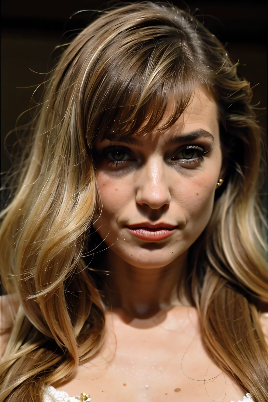close up photo of Silvia Marini, 1girl long hair portrait