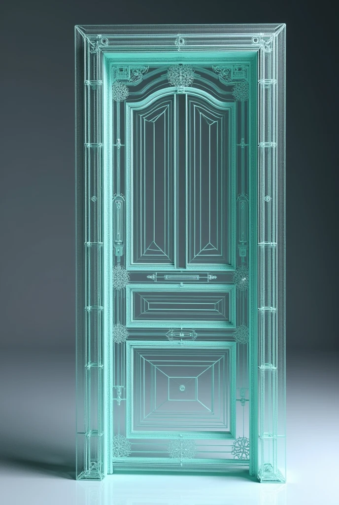 An example of a finite element mesh applied to a specific component, like a door. This model shows how the structure is discretized for stress and force analysis..
