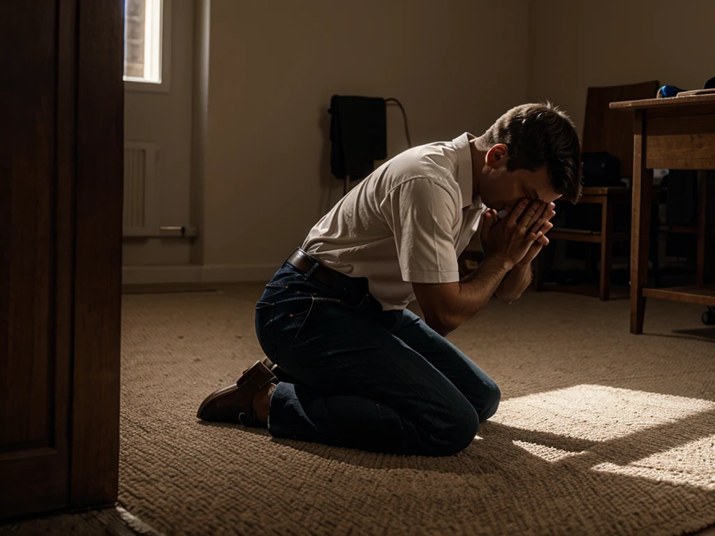 man praying