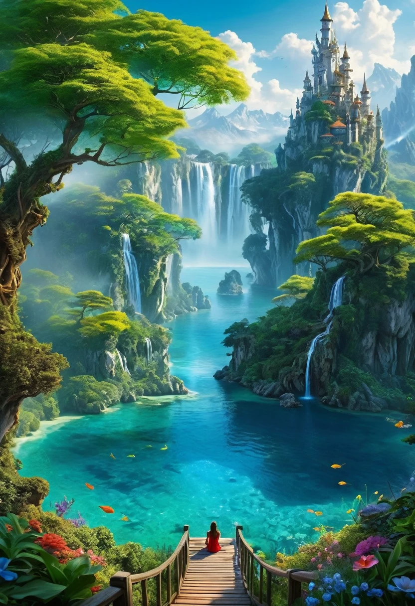 Imagine 5 extraordinary landscapes that captivate the senses with their magical allure and serene beauty, transporting you to a realm where the impossible becomes a breathtaking reality. Each scene is a visual symphony of enchantment, designed to evoke tranquility and wonder. Picture yourself immersed in these surreal and fantastical settings, where relaxation intertwines seamlessly with the fantastical elements that paint the canvas of your imagination.
