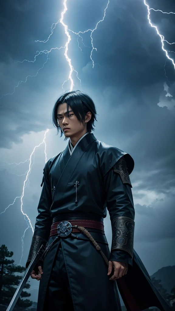  zenitsu in serious thunder breathing from demon slayer