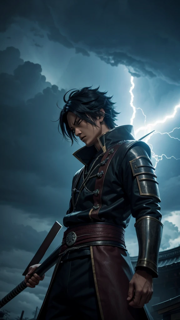 zenitsu in serious thunder breathing from demon slayer